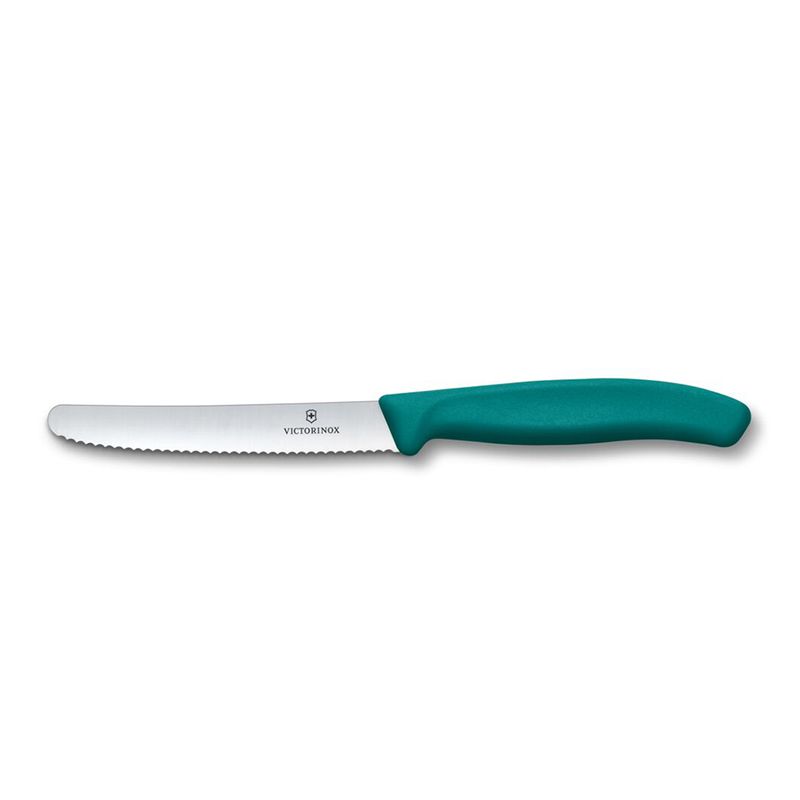 KNIFE STEAK/TOMATO GREEN 11CM, VICTORINOX