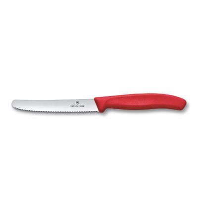 KNIFE STEAK/TOMATO RED 11CM, VICTORINOX