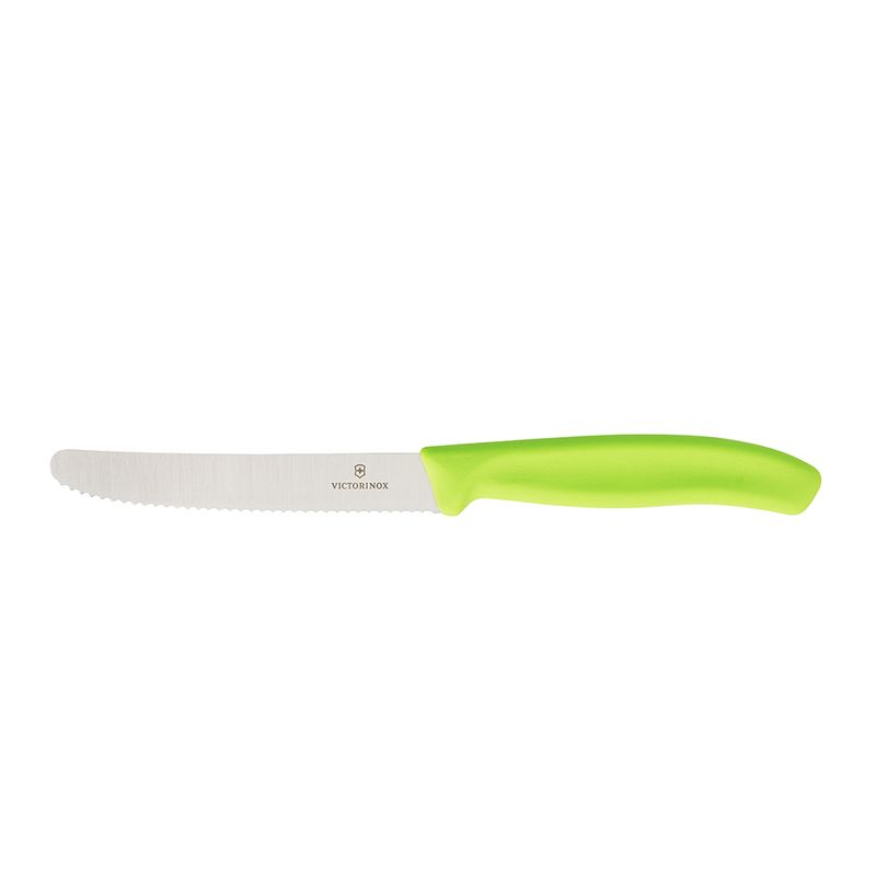 KNIFE STEAK/TOMATO LIME GREEN 11CM, VICTORINOX