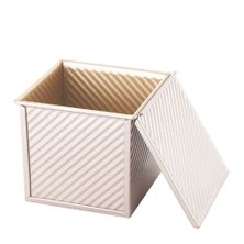 LOAF PAN CORRUGATED SQ W/LID 450GM 15CM, CMADE