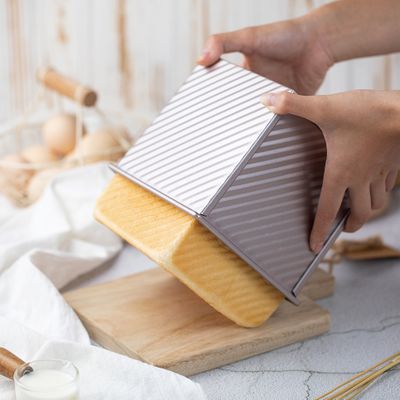 LOAF PAN CORRUGATED SQ W/LID 450GM 15CM, CMADE