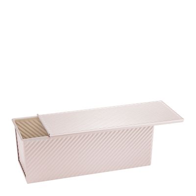 LOAF PAN CORRUGATED W/LID 1KG 34X13.6X12.6CM, CHEFMADE