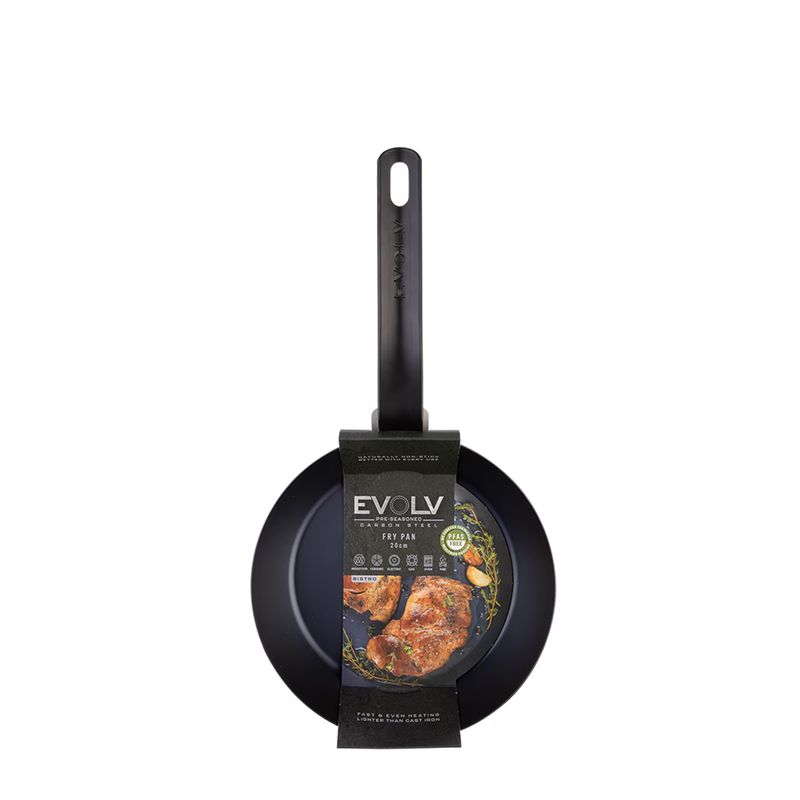 FRY PAN CARBON STEEL PRE SEASONED 20CM, EVOLV