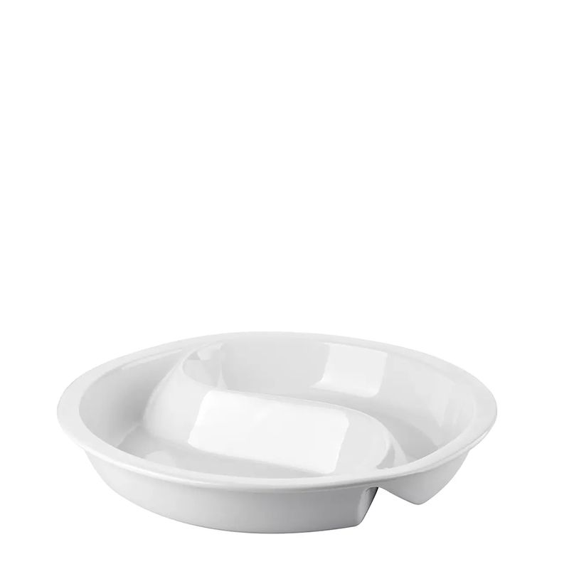 FOOD PAN ROUND DIVIDED PORCELAIN 390MM 3.6L, SUNNEX TERNI