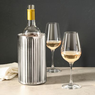 WINE COOLER RIBBED S/S 220X120MM, CROWN