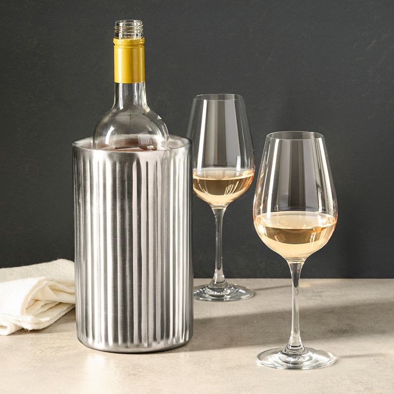 WINE COOLER RIBBED S/S 220X120MM, CROWN
