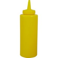 BOTTLE SQUEEZE YELLOW 340ML/12OZ HDPE