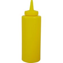 BOTTLE SQUEEZE YELLOW 340ML/12OZ HDPE