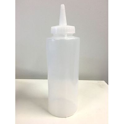 BOTTLE SQUEEZE CLEAR 340ML/12OZ HDPE