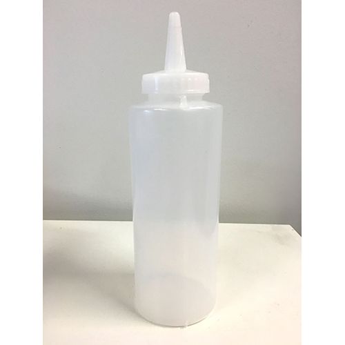 BOTTLE SQUEEZE CLEAR 340ML/12OZ HDPE