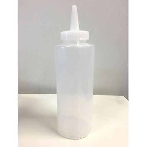 BOTTLE SQUEEZE CLEAR 340ML/12OZ HDPE