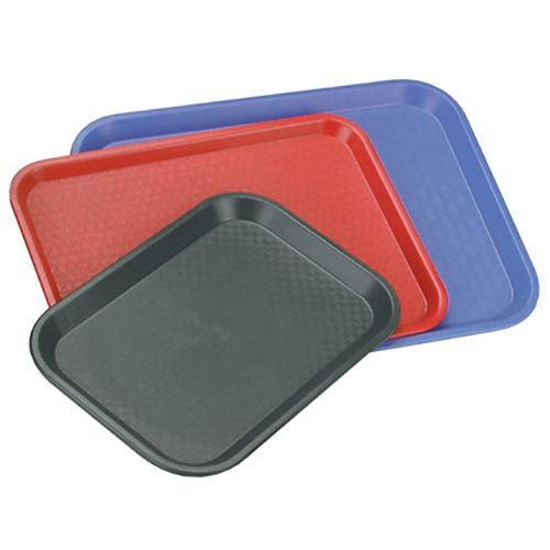 PLASTIC TRAY POLYPROP25X35CM RED