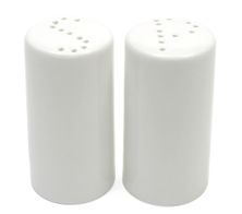 SALT&PEPPER CYLINDER SET, M&W WHITE BASICS