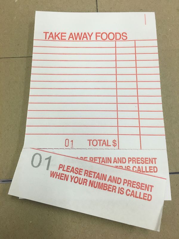 TAKEAWAY FOOD DOCKET BOOK 100 PAGES