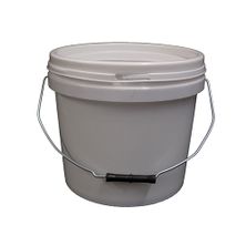 5LT WHITE BUCKET WITH LID