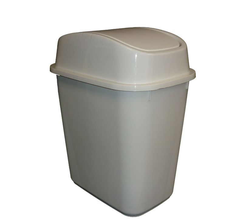 BIN WHITE 15LT SWING TOP