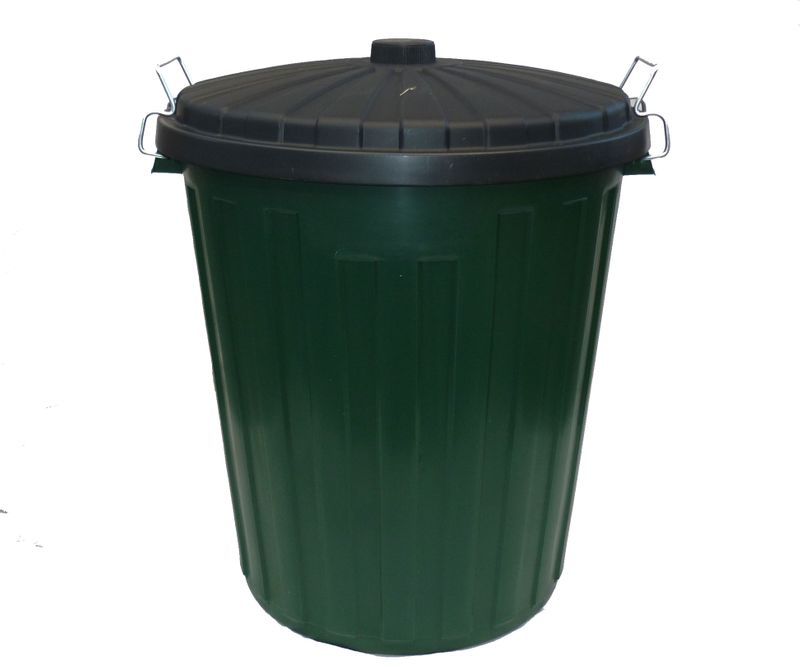 GARBAGE BIN 75LTR W/HANDLES