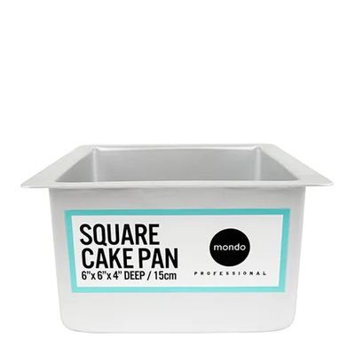 CAKE PAN SQUARE 15X10CM ALLOY, MONDO PRO