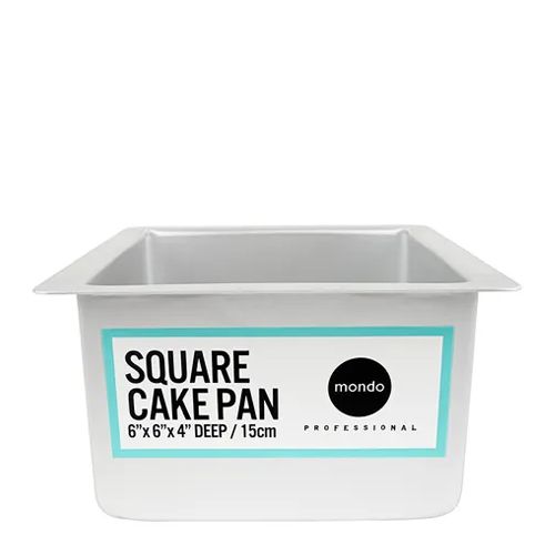 CAKE PAN SQUARE 15X10CM ALLOY, MONDO PRO