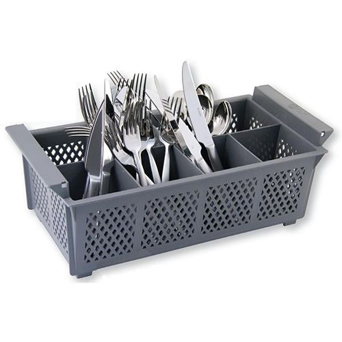 TROLLEY FLATWARE BASKET GREY 8 COMP