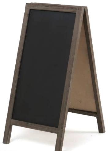 BLACKBOARD FOLD A-FRAME 1MX45CM WOOD