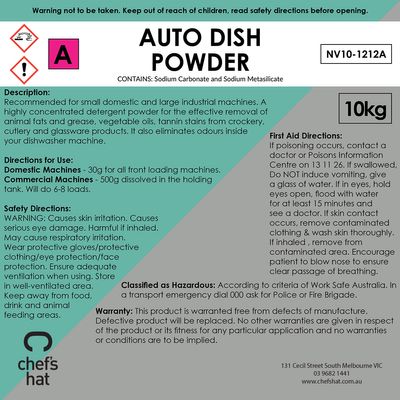 CONC AUTO DISH/WASH POWDER 10KG