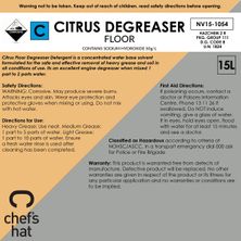 DETERGENT FLOOR DEGREASER CITRUS 15LT