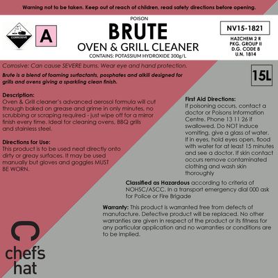 CLEANER BRUTE OVEN/GRILL