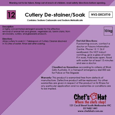 CUTLERY DE-STAINER/SOAK 10KG