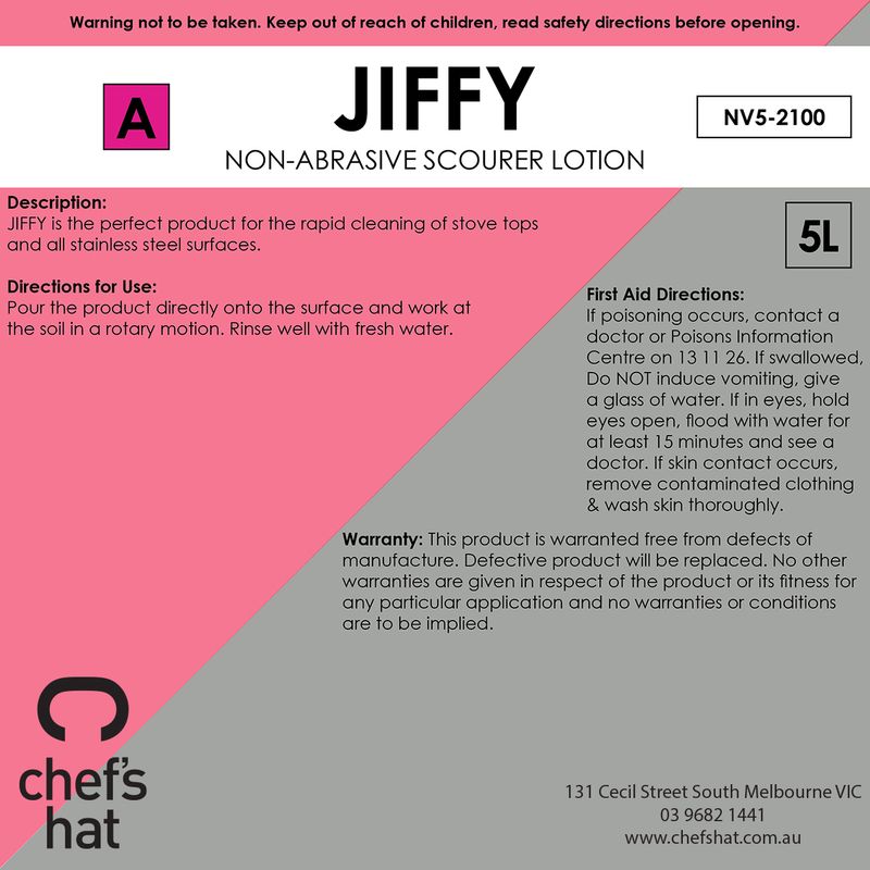 JIFFY SCOURER 5LT, CHEFS HAT PREMIUM