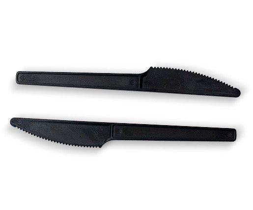 KNIFE 6" BLACK PSM , PAC 50PCS