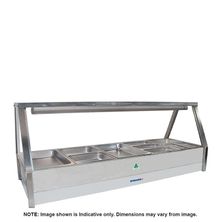 HOT FOOD DISPLAY DBL ROW 10 PAN ROBAND-W ROLLER DOORS