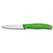 KNIFE PARING GREEN 8CM POINT,VICTORINOX