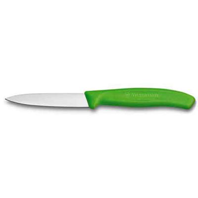 KNIFE PARING GREEN 8CM POINT,VICTORINOX