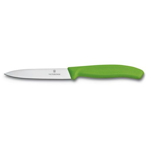 KNIFE VEGE GREEN 10CM POINT, VICTORINOX