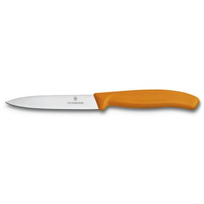 KNIFE VEGE ORANGE 10CM POINT, VICTORINOX