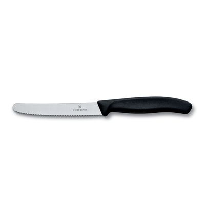 KNIFE STEAK/TOMATO BLACK 11CM VICTORINOX