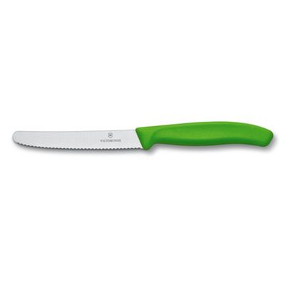 KNIFE STEAK/TOMATO GREEN 11CM VICTORINOX