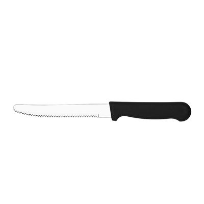 KNIFE STEAK BLK ROUND 18/10,T/KRAFT SNGL