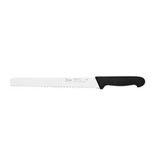 KNIFE SLICER SERRATED BLACK 250MM, IVO