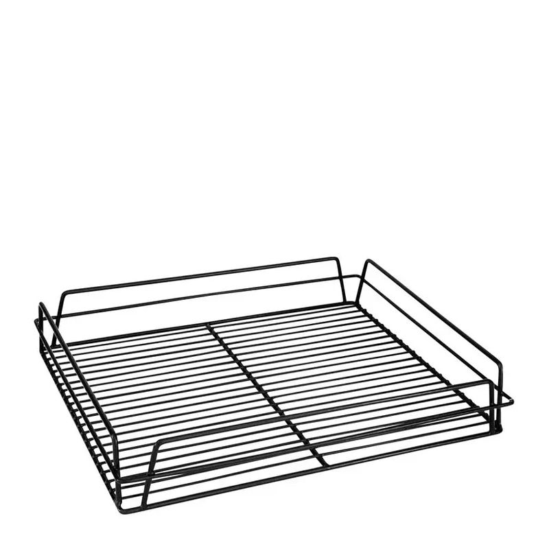 GLASS BASKET BLACK 435X355X75MM PVC