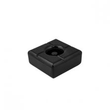 ASHTRAY SQUARE 115MM BLACK, MELAMINE