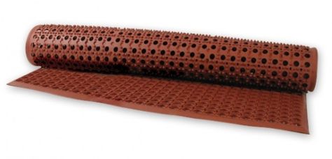 RUBBER MAT TERRACOTTA 155X93CM