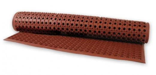 RUBBER MAT TERRACOTTA 155X93CM