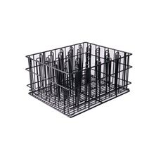 GLASS BASKET BLACK 30COMP 430X355MM PVC