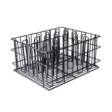 GLASS BASKET BLACK 20COMP 430X355MM PVC