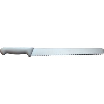 KNIFE SLICER SERRATED WHITE 300MM, IVO