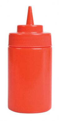 BOTTLE SQUEEZE RED 360ML WIDE MOUTH