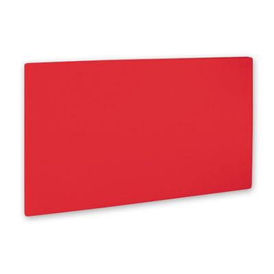 CUTTING BOARD RED 250X400X13MM PE