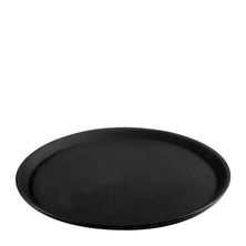 NON SLIP ROUND TRAY 35CM BLK